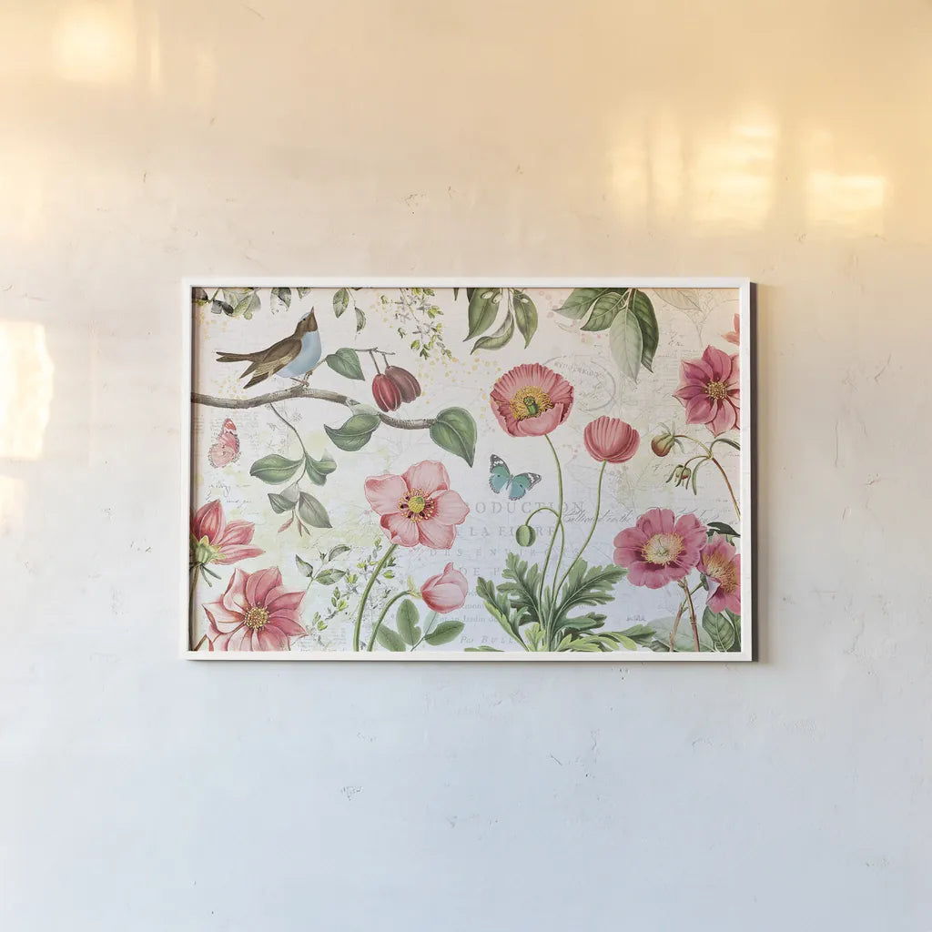 Studio Botanicals I by Katie Pertiet. shown as a paper print in a white frame. Available as a archival giclee rolled canvas, fine art paper, or poster print. SKU 49493i.