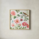 Studio Botanicals III by Katie Pertiet. Shown in a natural wood glass frame for a timeless modern aesthetic. Available as an archival giclee rolled canvas, fine art paper, or poster print. SKU 49495a.