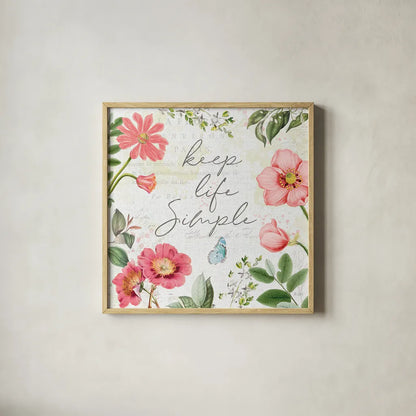 Studio Botanicals IV by Katie Pertiet. Shown in a natural wood glass frame for a timeless modern aesthetic. Available as an archival giclee rolled canvas, fine art paper, or poster print. SKU 49496a.