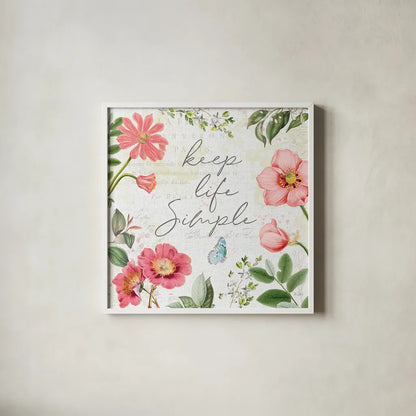 Studio Botanicals IV by Katie Pertiet. Shown in a crisp white glass frame for a clean and minimalist style. Available as an archival giclee rolled canvas, fine art paper, or poster print. SKU 49496a.