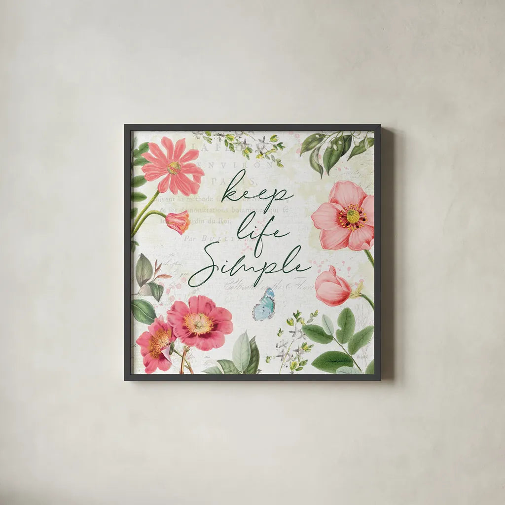 Studio Botanicals IV Green by Katie Pertiet. Shown in a sleek black glass frame for a contemporary gallery look. Available as an archival giclee rolled canvas, fine art paper, or poster print. SKU 56414a.