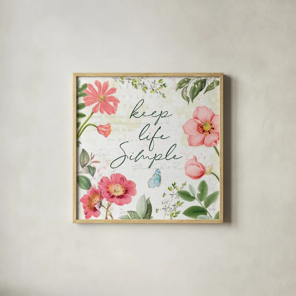 Studio Botanicals IV Green by Katie Pertiet. Shown in a natural wood glass frame for a timeless modern aesthetic. Available as an archival giclee rolled canvas, fine art paper, or poster print. SKU 56414a.