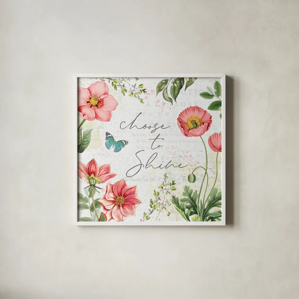 Studio Botanicals V by Katie Pertiet. Shown in a crisp white glass frame for a clean and minimalist style. Available as an archival giclee rolled canvas, fine art paper, or poster print. SKU 49497a.