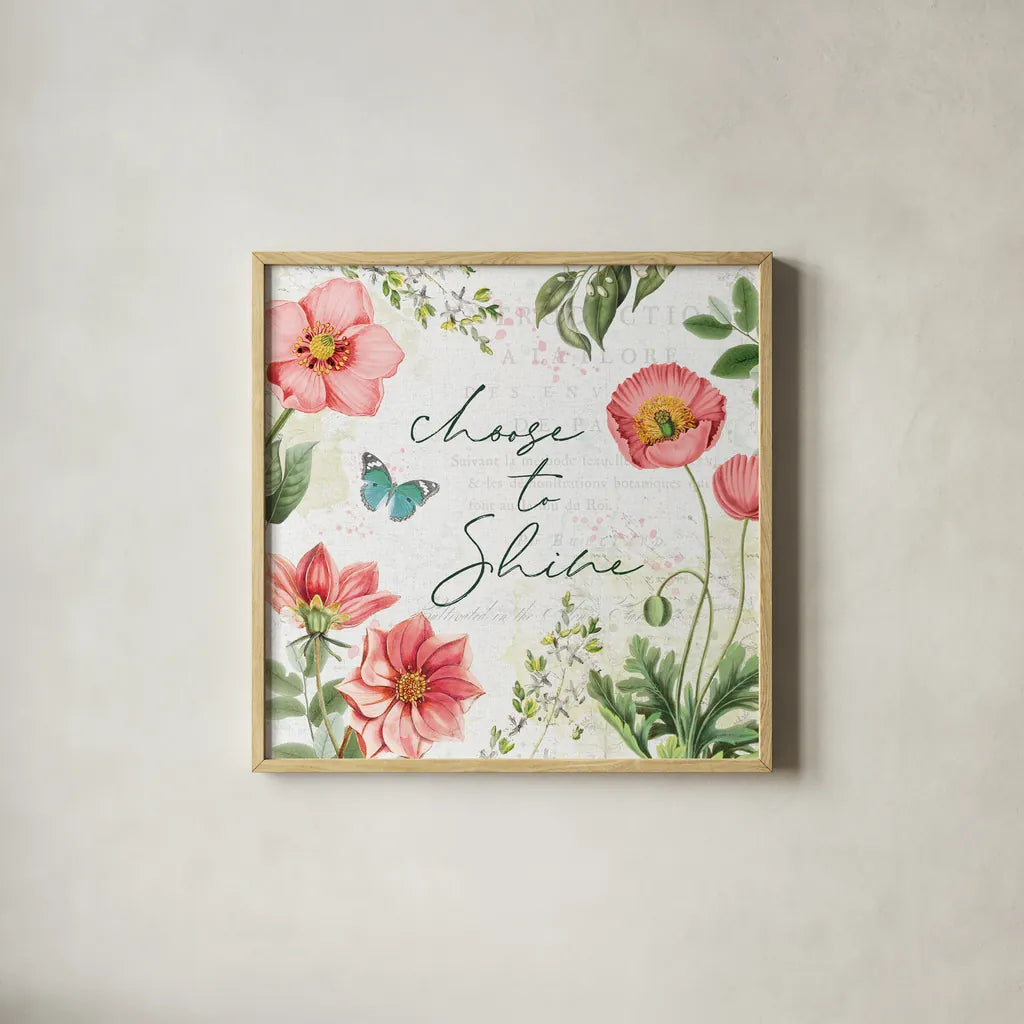 Studio Botanicals V Green by Katie Pertiet. Shown in a natural wood glass frame for a timeless modern aesthetic. Available as an archival giclee rolled canvas, fine art paper, or poster print. SKU 56415a.