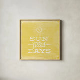 Sun Filled Days by Katie Pertiet. Shown in a natural wood glass frame for a timeless modern aesthetic. Available as an archival giclee rolled canvas, fine art paper, or poster print. SKU 53043a.