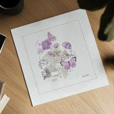 Sunny Day II Purple by Katie Pertiet. Shown as a detailed flat fine art print, highlighting archival giclee quality. Available as an archival giclee rolled canvas, fine art paper, or poster print. SKU 31675a.