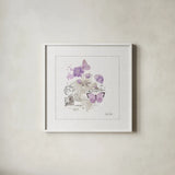 Sunny Day II Purple by Katie Pertiet. Shown in a crisp white glass frame for a clean and minimalist style. Available as an archival giclee rolled canvas, fine art paper, or poster print. SKU 31675a.