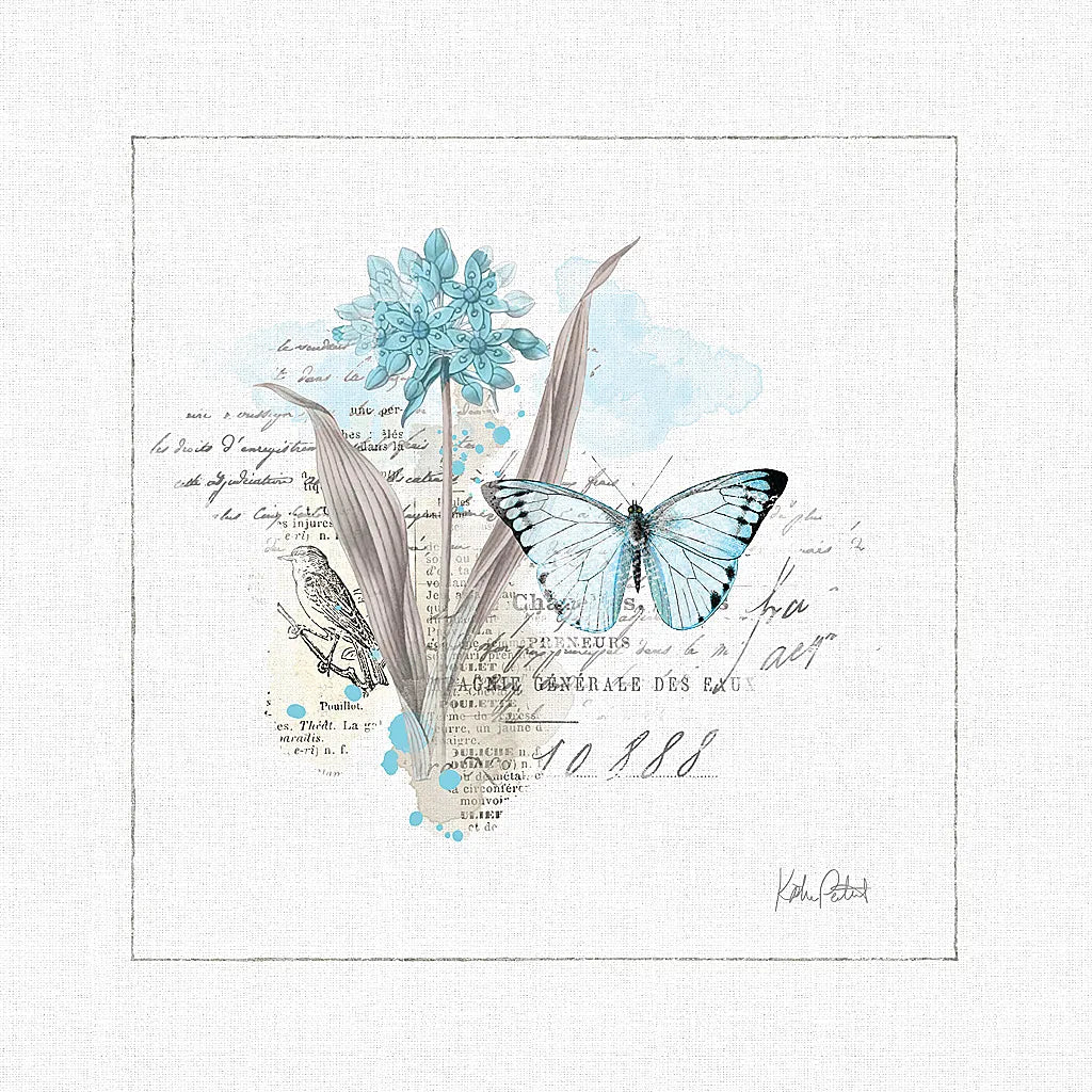 Sunny Day III Aqua by Katie Pertiet. SKU 31676a. Archival Giclee Fine art print for wall decor.