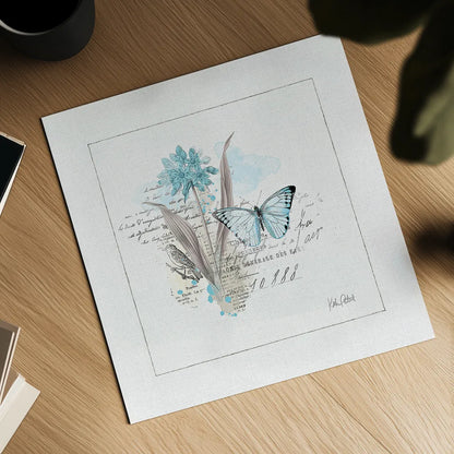 Sunny Day III Aqua by Katie Pertiet. Shown as a detailed flat fine art print, highlighting archival giclee quality. Available as an archival giclee rolled canvas, fine art paper, or poster print. SKU 31676a.