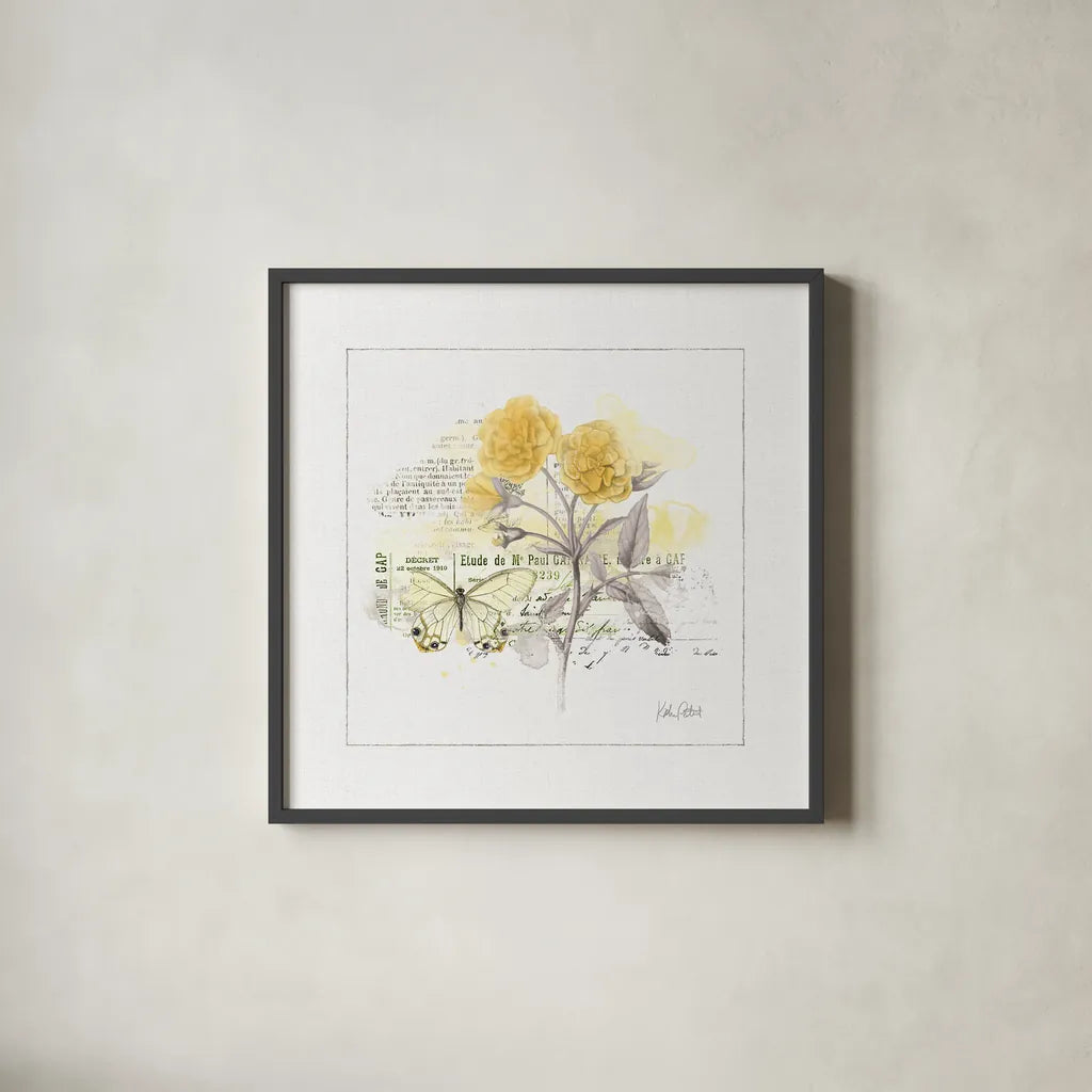 Sunny Day IV by Katie Pertiet. Shown in a sleek black glass frame for a contemporary gallery look. Available as an archival giclee rolled canvas, fine art paper, or poster print. SKU 29917a.