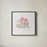 Sunny Day IV Pink by Katie Pertiet. Shown in a sleek black glass frame for a contemporary gallery look. Available as an archival giclee rolled canvas, fine art paper, or poster print. SKU 31677a.