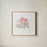 Sunny Day IV Pink by Katie Pertiet. Shown in a natural wood glass frame for a timeless modern aesthetic. Available as an archival giclee rolled canvas, fine art paper, or poster print. SKU 31677a.