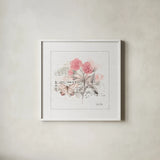 Sunny Day IV Pink by Katie Pertiet. Shown in a crisp white glass frame for a clean and minimalist style. Available as an archival giclee rolled canvas, fine art paper, or poster print. SKU 31677a.