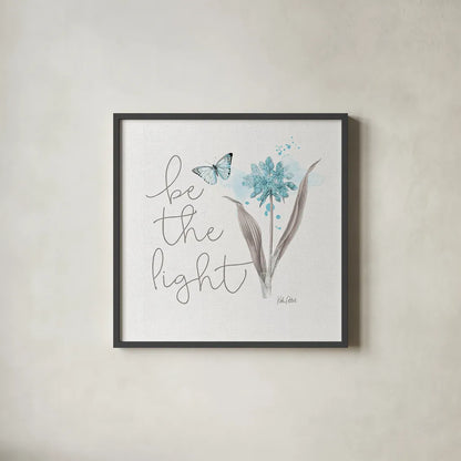 Sunny Day VII Aqua by Katie Pertiet. Shown in a sleek black glass frame for a contemporary gallery look. Available as an archival giclee rolled canvas, fine art paper, or poster print. SKU 31679a.