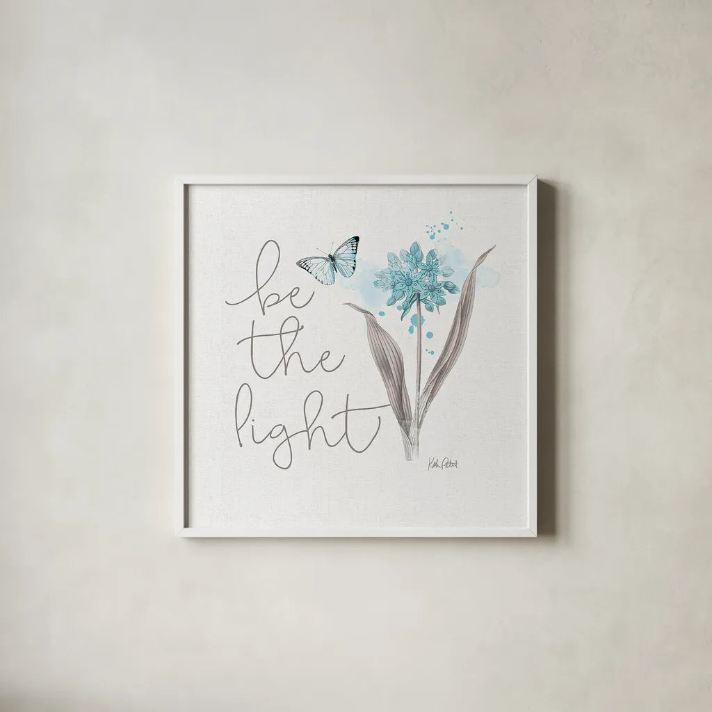 Sunny Day VII Aqua by Katie Pertiet. Shown in a crisp white glass frame for a clean and minimalist style. Available as an archival giclee rolled canvas, fine art paper, or poster print. SKU 31679a.