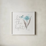 Sunny Day VII Aqua by Katie Pertiet. Shown in a crisp white glass frame for a clean and minimalist style. Available as an archival giclee rolled canvas, fine art paper, or poster print. SKU 31679a.