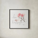 Sunny Day VIII Pink by Katie Pertiet. Shown in a sleek black glass frame for a contemporary gallery look. Available as an archival giclee rolled canvas, fine art paper, or poster print. SKU 31680a.