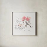 Sunny Day VIII Pink by Katie Pertiet. Shown in a crisp white glass frame for a clean and minimalist style. Available as an archival giclee rolled canvas, fine art paper, or poster print. SKU 31680a.