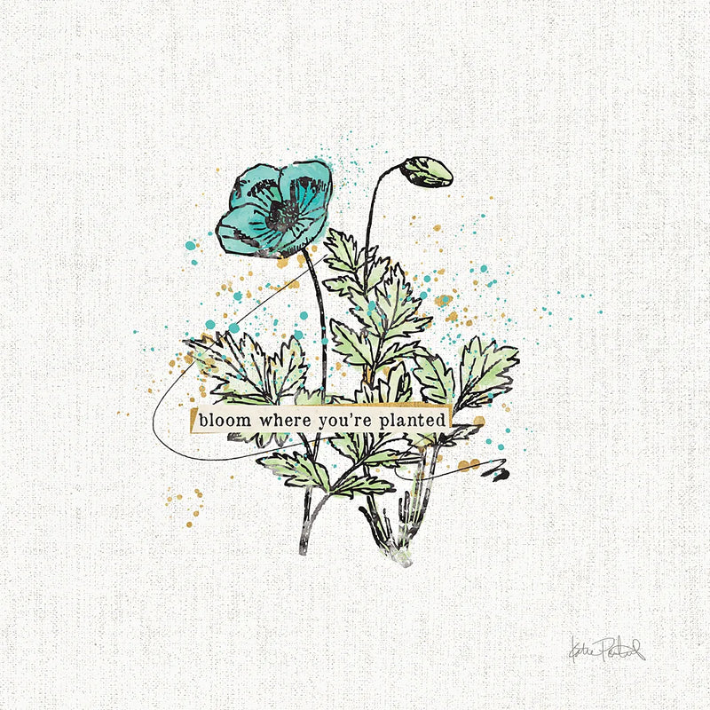 Thoughtful Blooms II by Katie Pertiet. SKU 37581a. Archival Giclee Fine art print for wall decor.