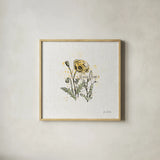 Thoughtful Blooms III by Katie Pertiet. Shown in a natural wood glass frame for a timeless modern aesthetic. Available as an archival giclee rolled canvas, fine art paper, or poster print. SKU 37582a.