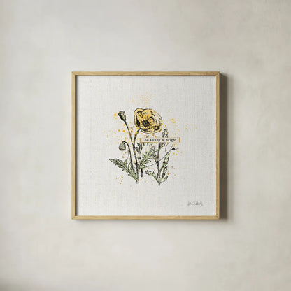 Thoughtful Blooms III by Katie Pertiet. Shown in a natural wood glass frame for a timeless modern aesthetic. Available as an archival giclee rolled canvas, fine art paper, or poster print. SKU 37582a.