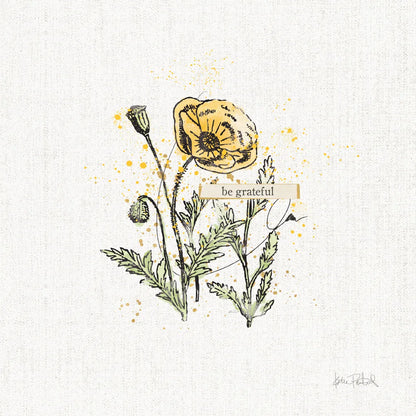 Thoughtful Blooms III Grateful by Katie Pertiet. SKU 38522a. Archival Giclee Fine art print for wall decor.