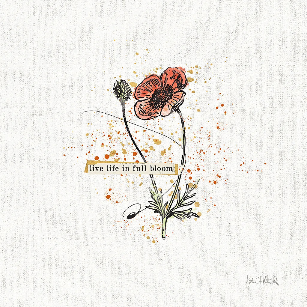 Thoughtful Blooms IV by Katie Pertiet. SKU 37583a. Archival Giclee Fine art print for wall decor.