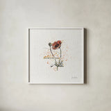 Thoughtful Blooms IV by Katie Pertiet. Shown in a crisp white glass frame for a clean and minimalist style. Available as an archival giclee rolled canvas, fine art paper, or poster print. SKU 37583a.