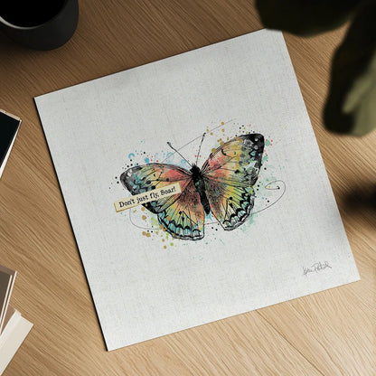 Thoughtful Butterflies I by Katie Pertiet. Shown as a detailed flat fine art print, highlighting archival giclee quality. Available as an archival giclee rolled canvas, fine art paper, or poster print. SKU 42469a.
