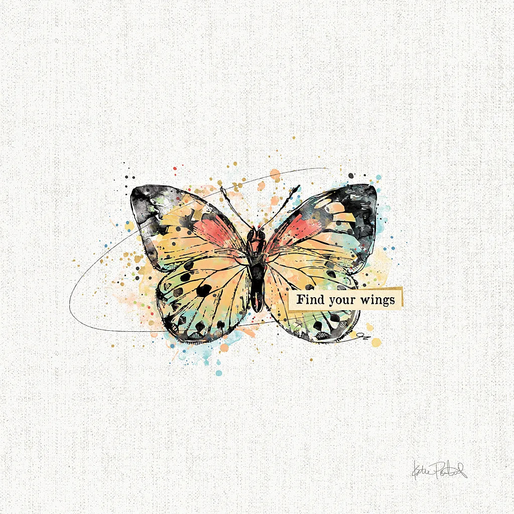Thoughtful Butterflies II by Katie Pertiet. SKU 42470a. Archival Giclee Fine art print for wall decor.