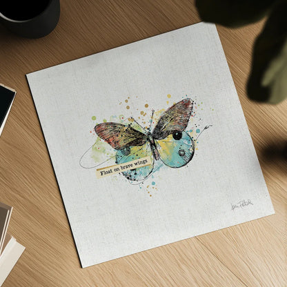 Thoughtful Butterflies III by Katie Pertiet. Shown as a detailed flat fine art print, highlighting archival giclee quality. Available as an archival giclee rolled canvas, fine art paper, or poster print. SKU 42471a.