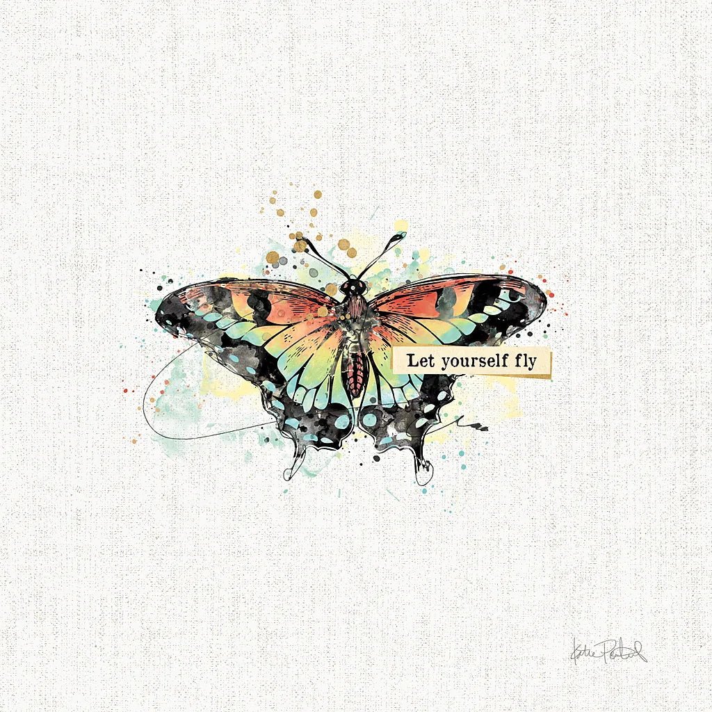 Thoughtful Butterflies IV by Katie Pertiet. SKU 42472a. Archival Giclee Fine art print for wall decor.