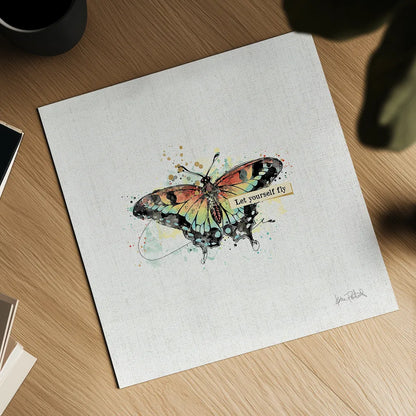 Thoughtful Butterflies IV by Katie Pertiet. Shown as a detailed flat fine art print, highlighting archival giclee quality. Available as an archival giclee rolled canvas, fine art paper, or poster print. SKU 42472a.
