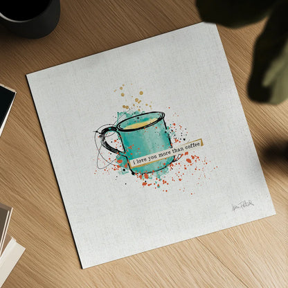 Thoughtful Perk III by Katie Pertiet. Shown as a detailed flat fine art print, highlighting archival giclee quality. Available as an archival giclee rolled canvas, fine art paper, or poster print. SKU 37547a.