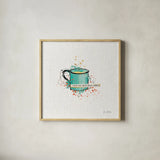 Thoughtful Perk III by Katie Pertiet. Shown in a natural wood glass frame for a timeless modern aesthetic. Available as an archival giclee rolled canvas, fine art paper, or poster print. SKU 37547a.