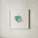 Thoughtful Perk III by Katie Pertiet. Shown in a crisp white glass frame for a clean and minimalist style. Available as an archival giclee rolled canvas, fine art paper, or poster print. SKU 37547a.