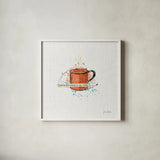 Thoughtful Perk IV by Katie Pertiet. Shown in a crisp white glass frame for a clean and minimalist style. Available as an archival giclee rolled canvas, fine art paper, or poster print. SKU 37548a.