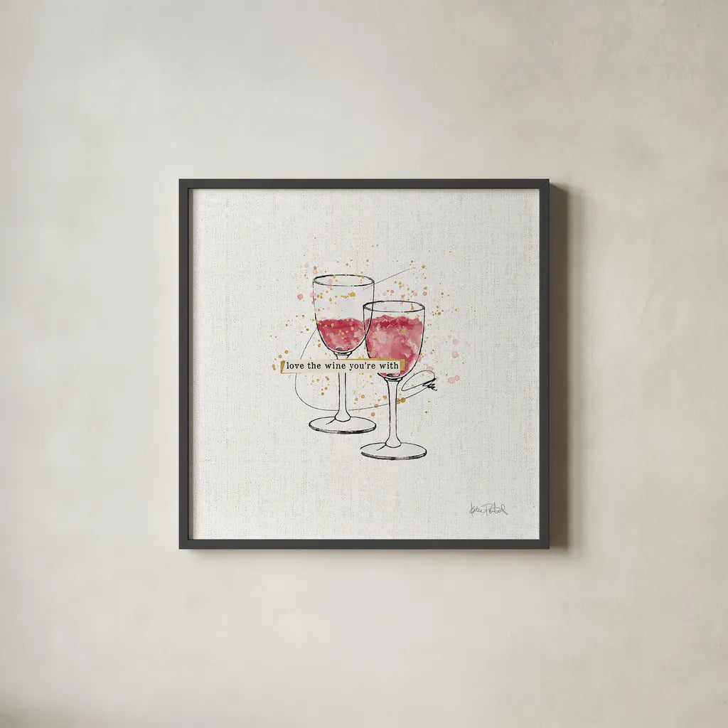 Thoughtful Vines I by Katie Pertiet. Shown in a sleek black glass frame for a contemporary gallery look. Available as an archival giclee rolled canvas, fine art paper, or poster print. SKU 37549a.