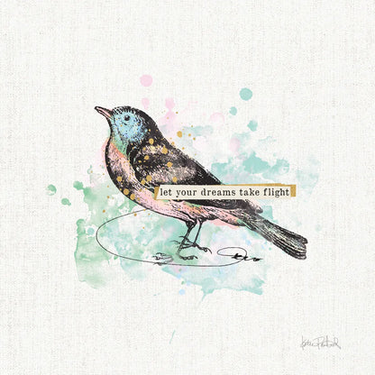 Thoughtful Wings II - Pale Pink by Katie Pertiet. SKU 38479a. Archival Giclee Fine art print for wall decor.