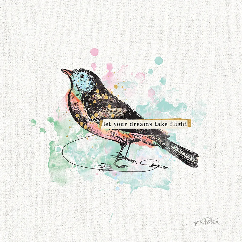 Thoughtful Wings II by Katie Pertiet. SKU 37577a. Archival Giclee Fine art print for wall decor.