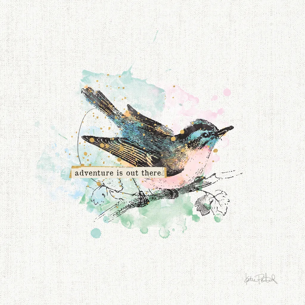 Thoughtful Wings III - Pale Pink by Katie Pertiet. SKU 38480a. Archival Giclee Fine art print for wall decor.