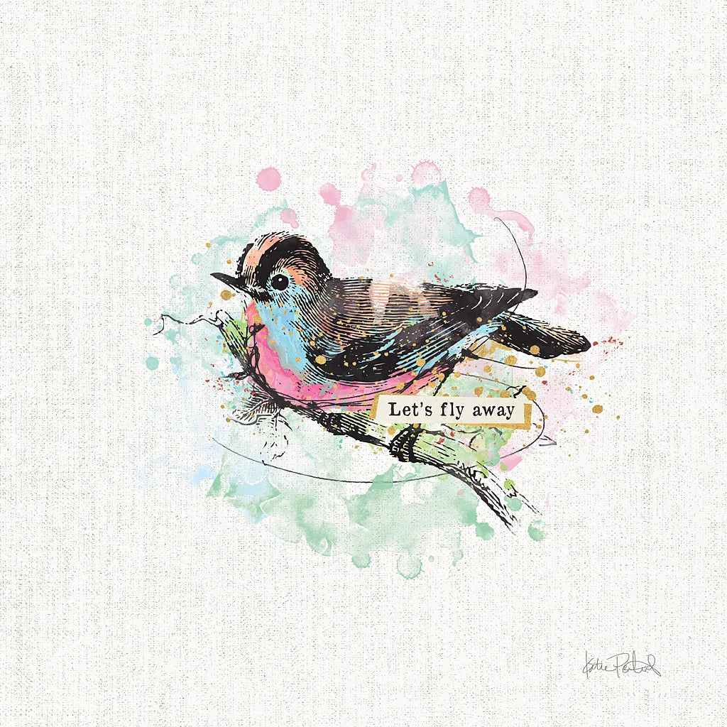 Thoughtful Wings IV by Katie Pertiet. SKU 37579a. Archival Giclee Fine art print for wall decor.
