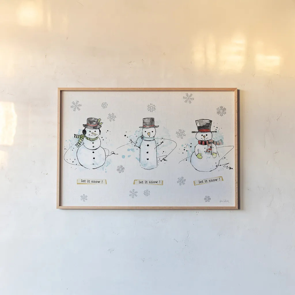 Thoughtfully Frozen I by Katie Pertiet. shown as a paper print in a natural frame. Available as a archival giclee rolled canvas, fine art paper, or poster print. SKU 39041i.