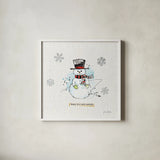 Thoughtfully Frozen II by Katie Pertiet. Shown in a crisp white glass frame for a clean and minimalist style. Available as an archival giclee rolled canvas, fine art paper, or poster print. SKU 39042a.