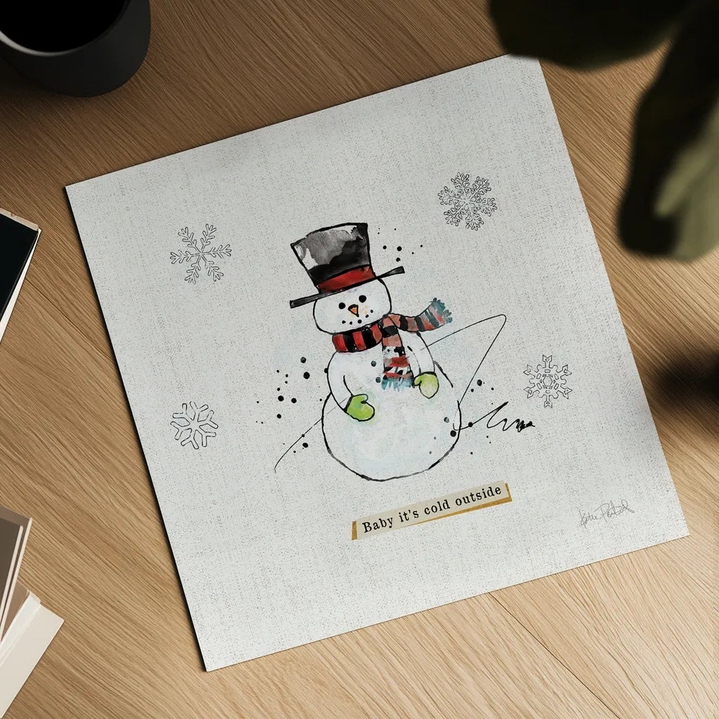 Thoughtfully Frozen II v2 by Katie Pertiet. Shown as a detailed flat fine art print, highlighting archival giclee quality. Available as an archival giclee rolled canvas, fine art paper, or poster print. SKU 53533a.