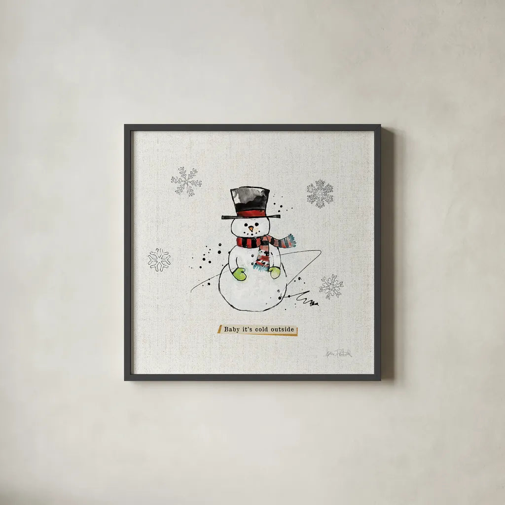 Thoughtfully Frozen II v2 by Katie Pertiet. Shown in a sleek black glass frame for a contemporary gallery look. Available as an archival giclee rolled canvas, fine art paper, or poster print. SKU 53533a.