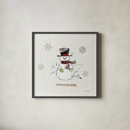 Thoughtfully Frozen II v2 by Katie Pertiet. Shown in a sleek black glass frame for a contemporary gallery look. Available as an archival giclee rolled canvas, fine art paper, or poster print. SKU 53533a.