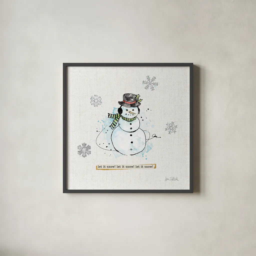 Thoughtfully Frozen III by Katie Pertiet. Shown in a sleek black glass frame for a contemporary gallery look. Available as an archival giclee rolled canvas, fine art paper, or poster print. SKU 39043a.