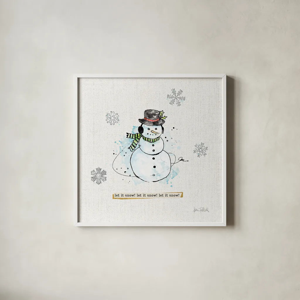 Thoughtfully Frozen III by Katie Pertiet. Shown in a crisp white glass frame for a clean and minimalist style. Available as an archival giclee rolled canvas, fine art paper, or poster print. SKU 39043a.