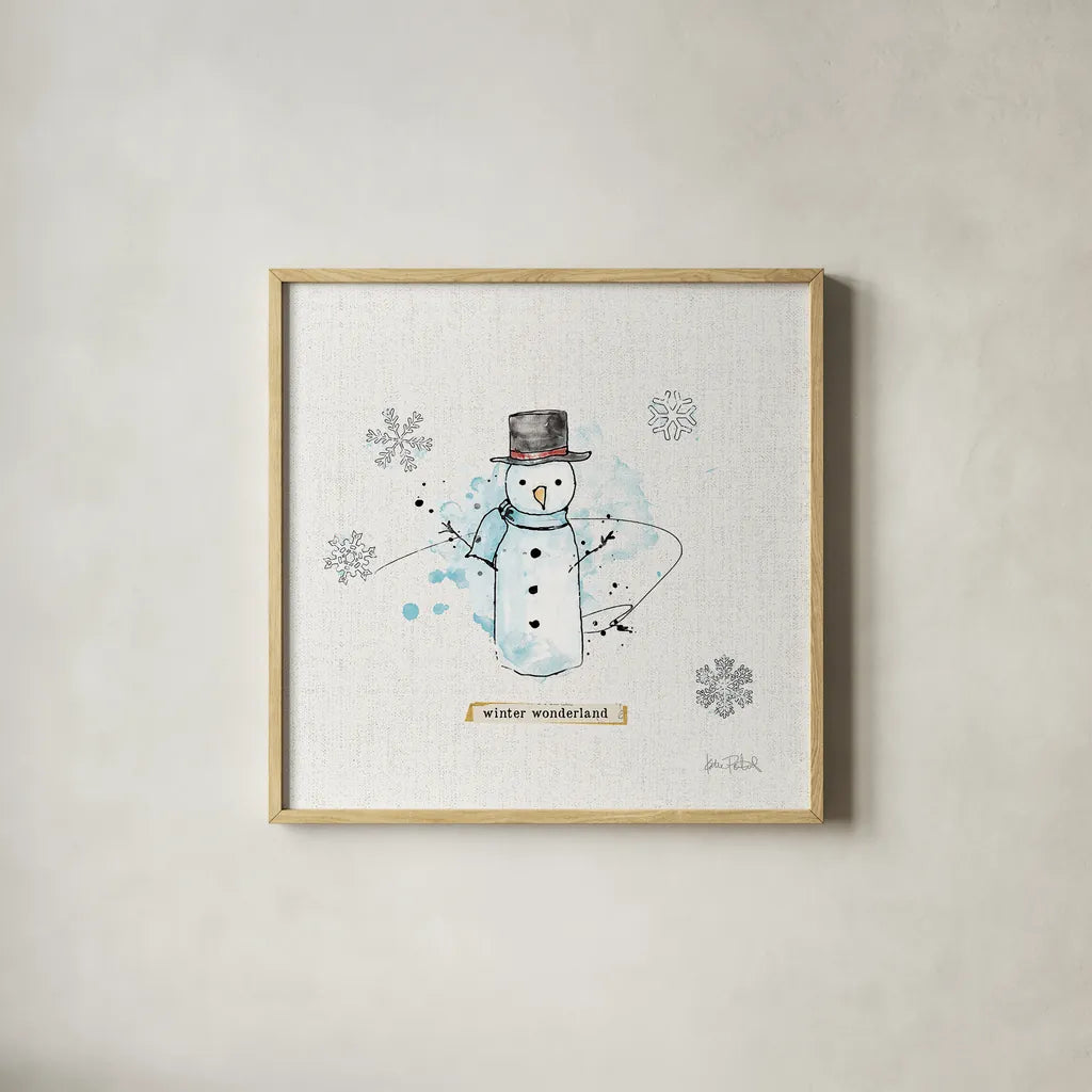 Thoughtfully Frozen IV by Katie Pertiet. Shown in a natural wood glass frame for a timeless modern aesthetic. Available as an archival giclee rolled canvas, fine art paper, or poster print. SKU 39044a.